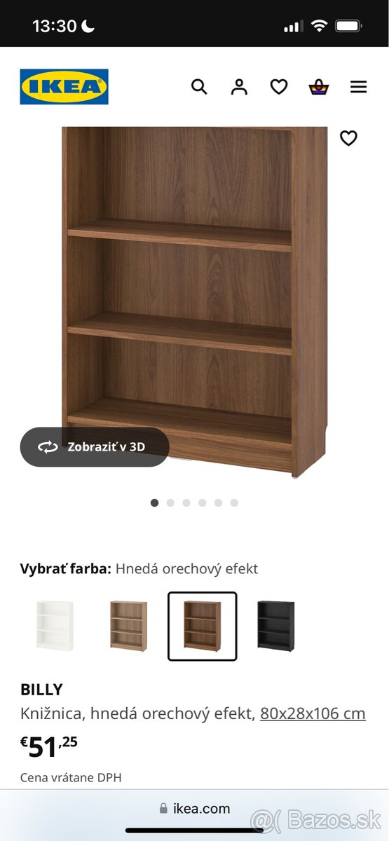 Knižnica Ikea Billy