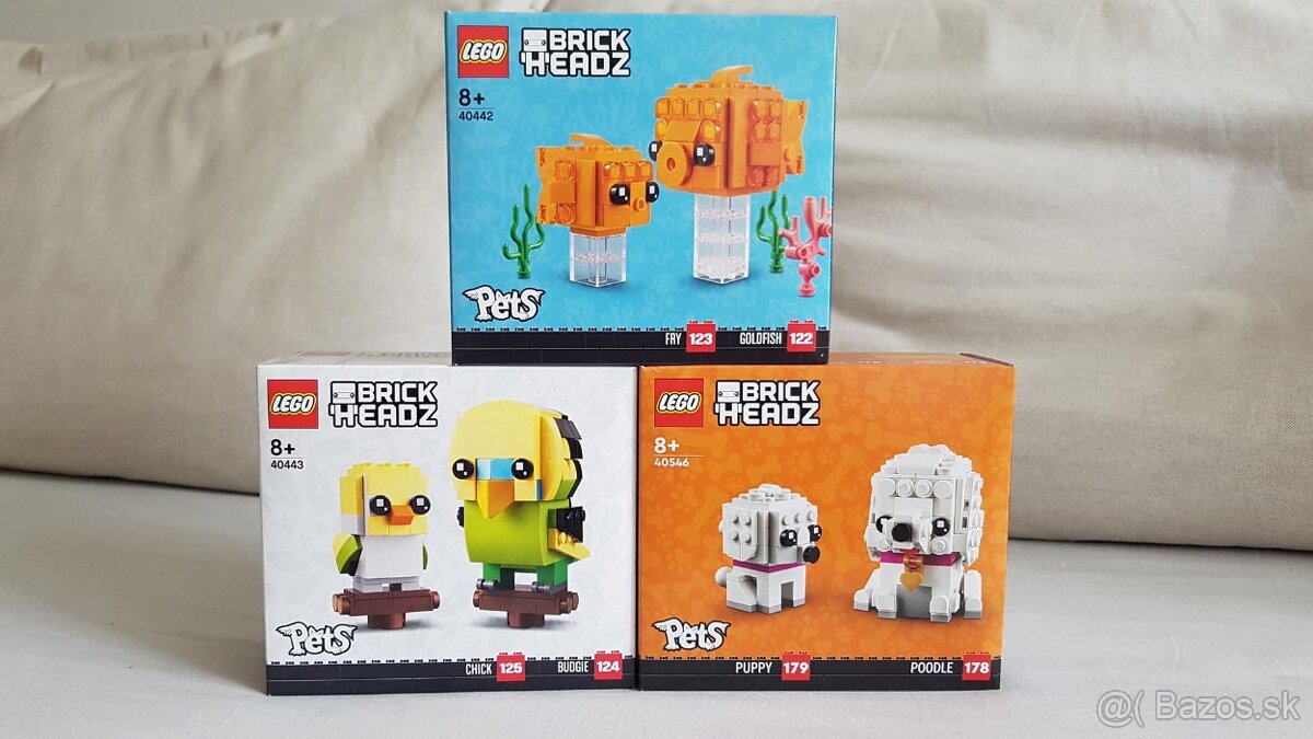 Nové zapečatené LEGO BrickHeadz zvieratká