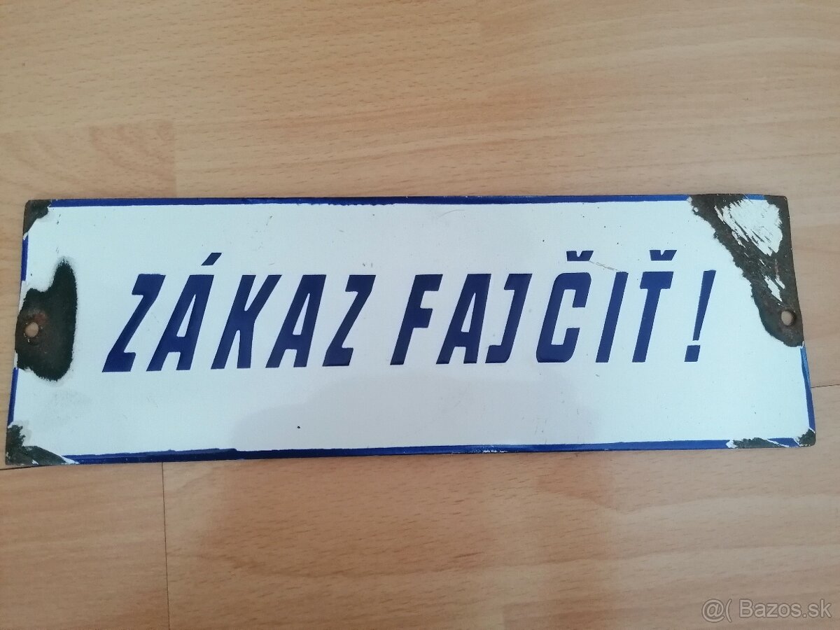 Smaltované tabuľa ZÁKAZ FAJČIŤ