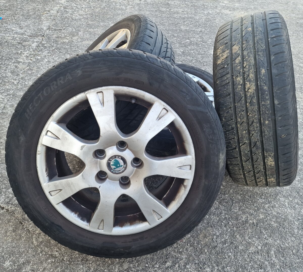 HLINÍKOVÉ DISKY ŠKODA 5x112 R16 S PNEU 205/55 R16