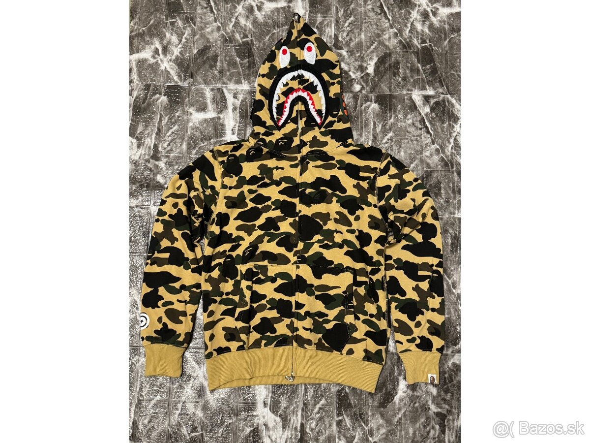 Bape Shark Hoodie Mikina Žltá