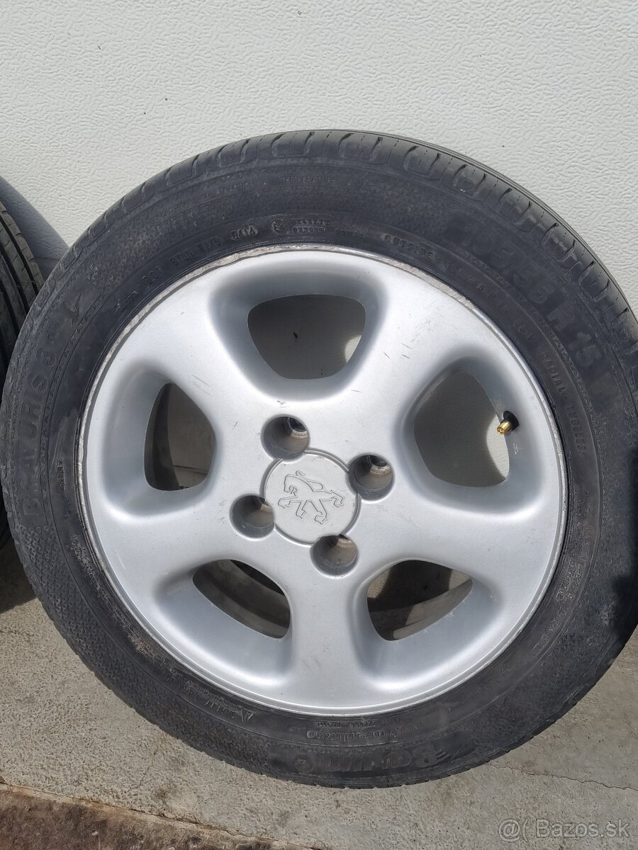 hlinikove disky Peugeot ,letne pneu 195/55 R15 4x108