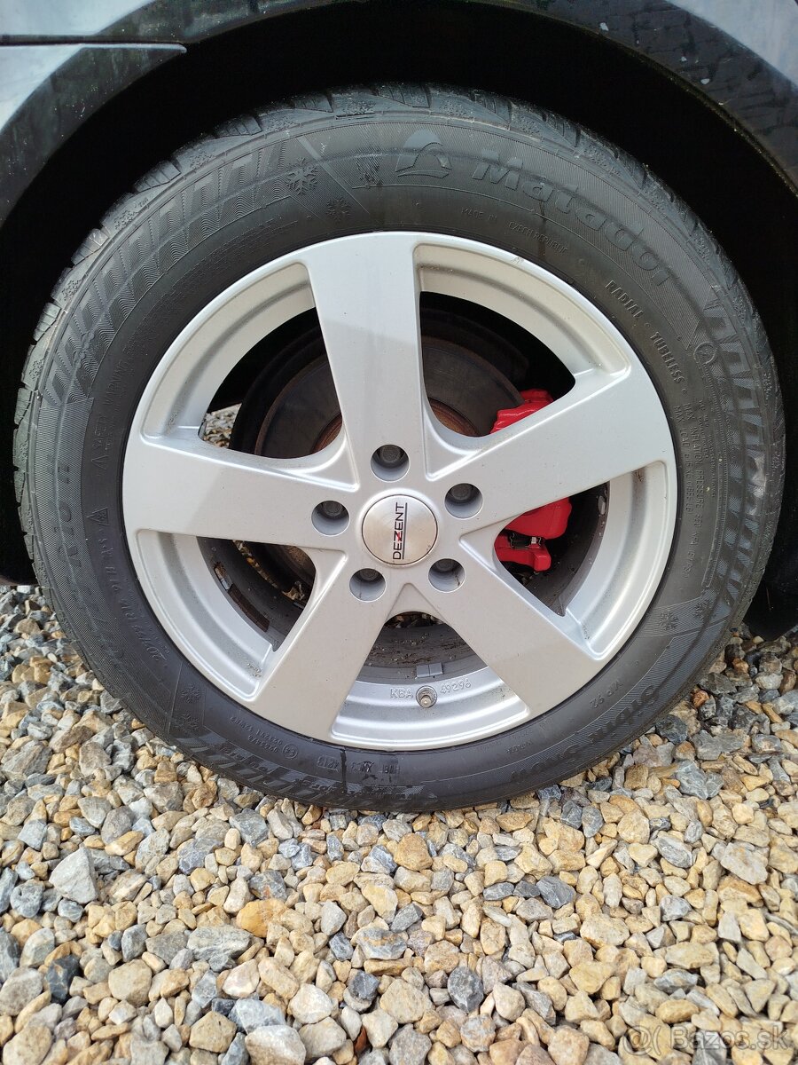 Škoda Alu disky Zn. Dezent 5x112 R16 + zimné pneumatiky