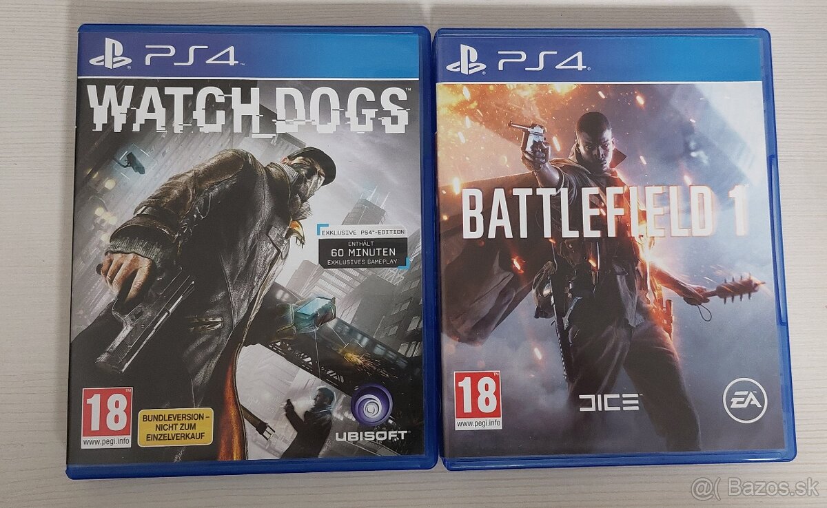 Watch Dogs a Battlefield 1 PS4