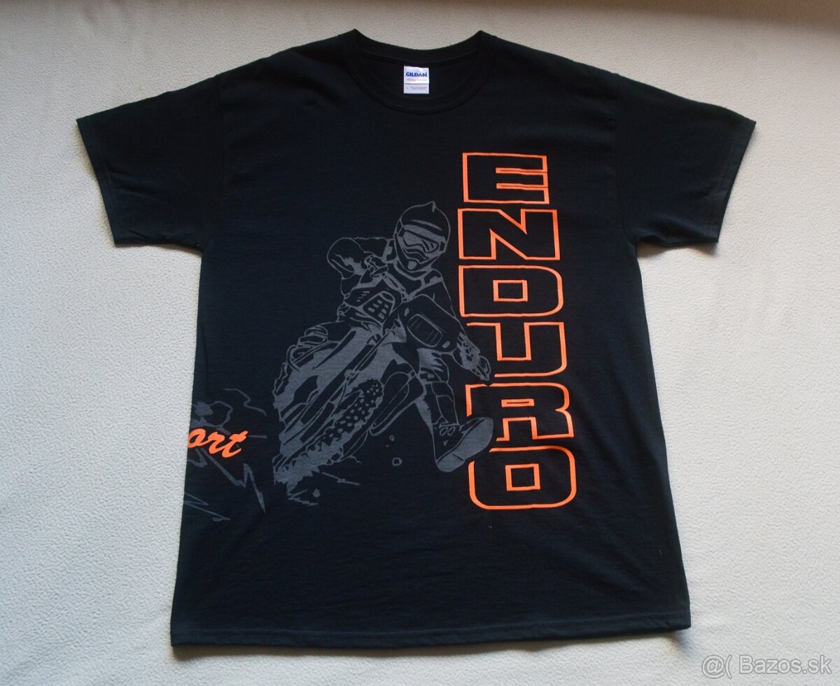 Čierne tričko enduro KTM