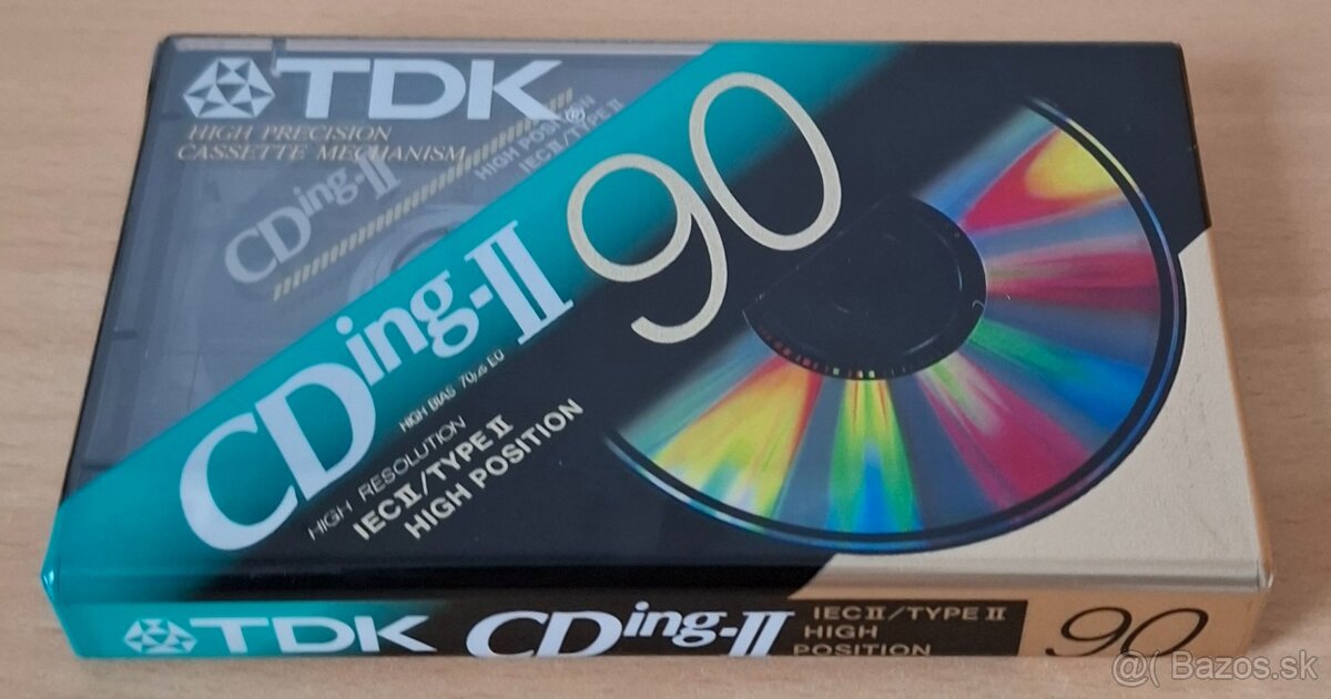 Audiokazeta TDK CDing 2 (1992) Nová Zabalená