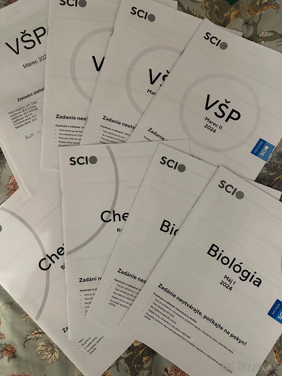 scio testy - biológia/biologie, chémia/chemie, všp