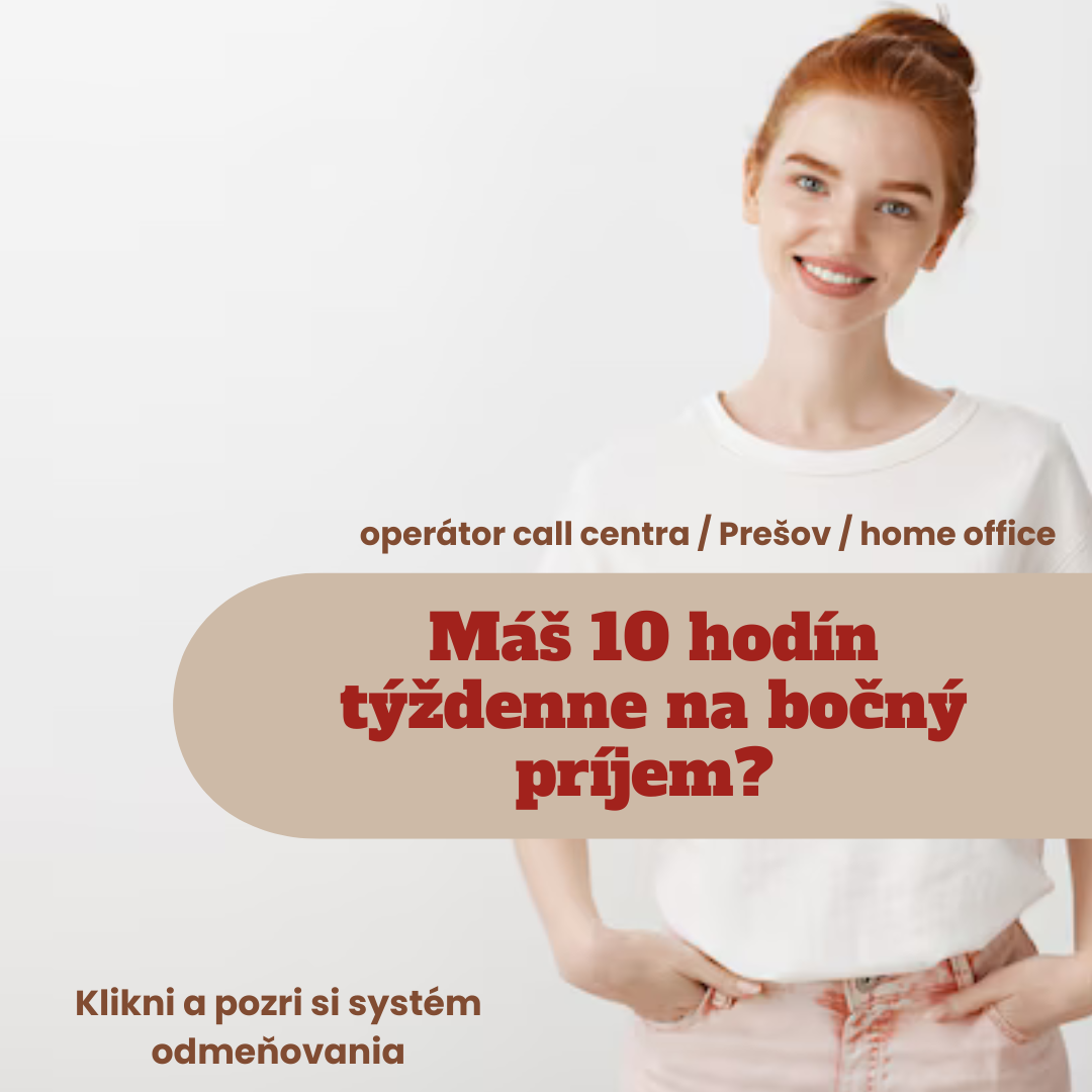 Telefonistka - home office - 10h týždenne