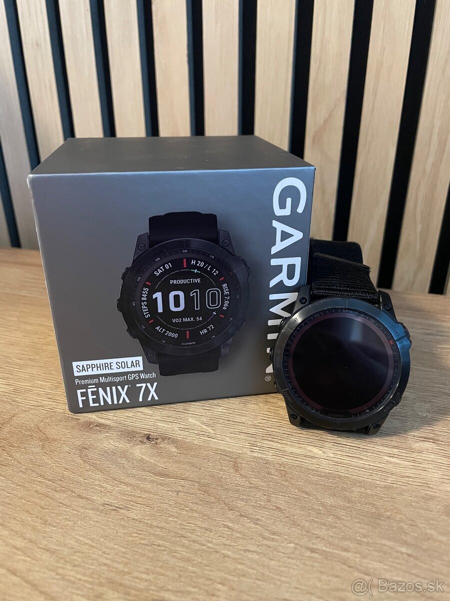 Garmin Fenix 7X Sapphire Solar + Garmin hrudný pás +remienok