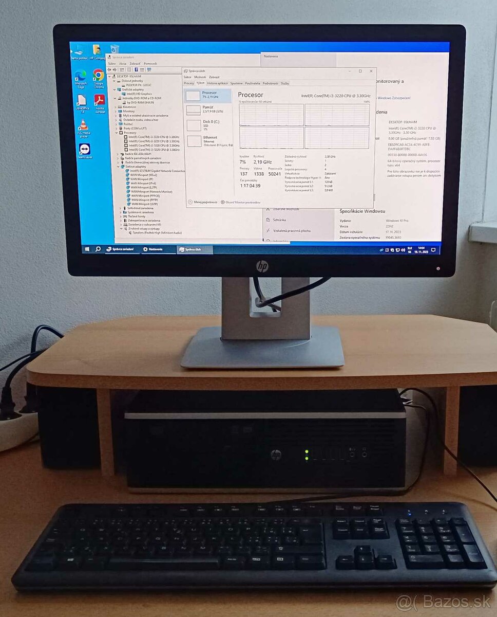 ✔️Komplet pocitac 4x3,3GHz +8GB ram+SSD+ 20" LCD+zaruka