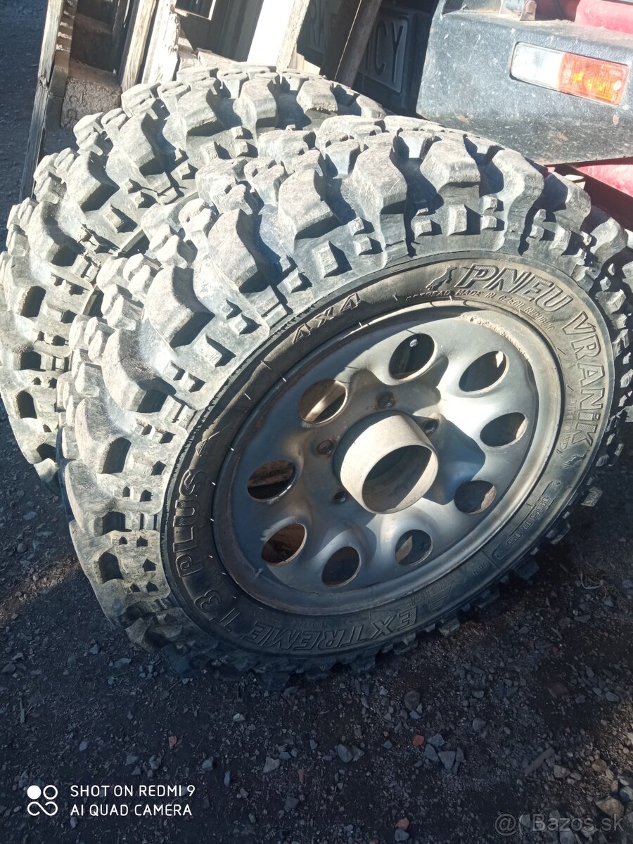 Pneumatiky offroad 195/80, R15,disky 5x139,7