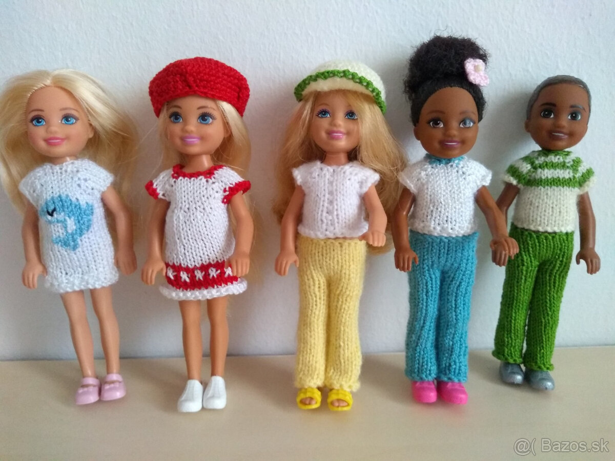 Rôzne šaty pre bábiky barbie Kelly CHELSEA ken e