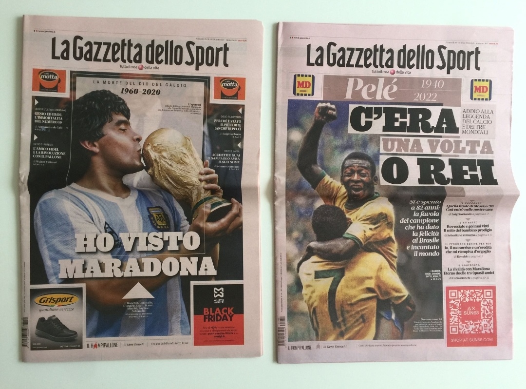 Maradona 2020 a Pele 2022 - La Gazzette dello Sport