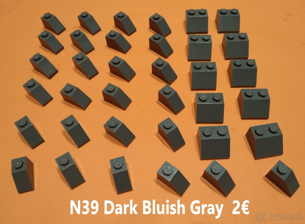 N39 Lego® Diely, Dark Bluish Gray (ako nové)