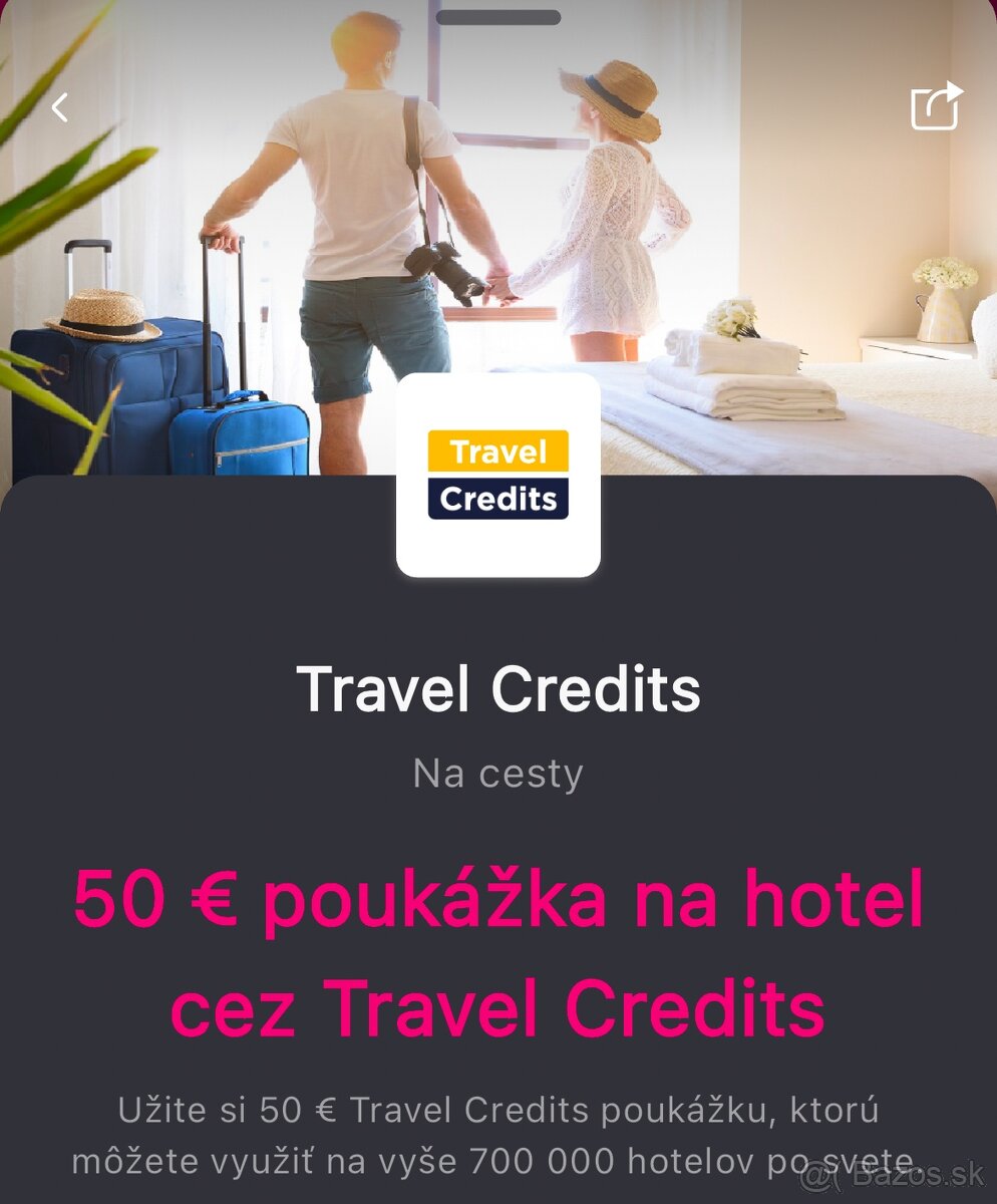 50€ poukaz Travel Credits