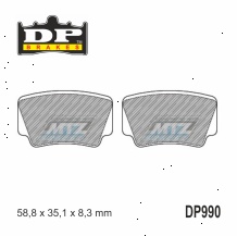 Brzdové platničky zadné DP990 DP BRAKES KTM Quad 450,505,252