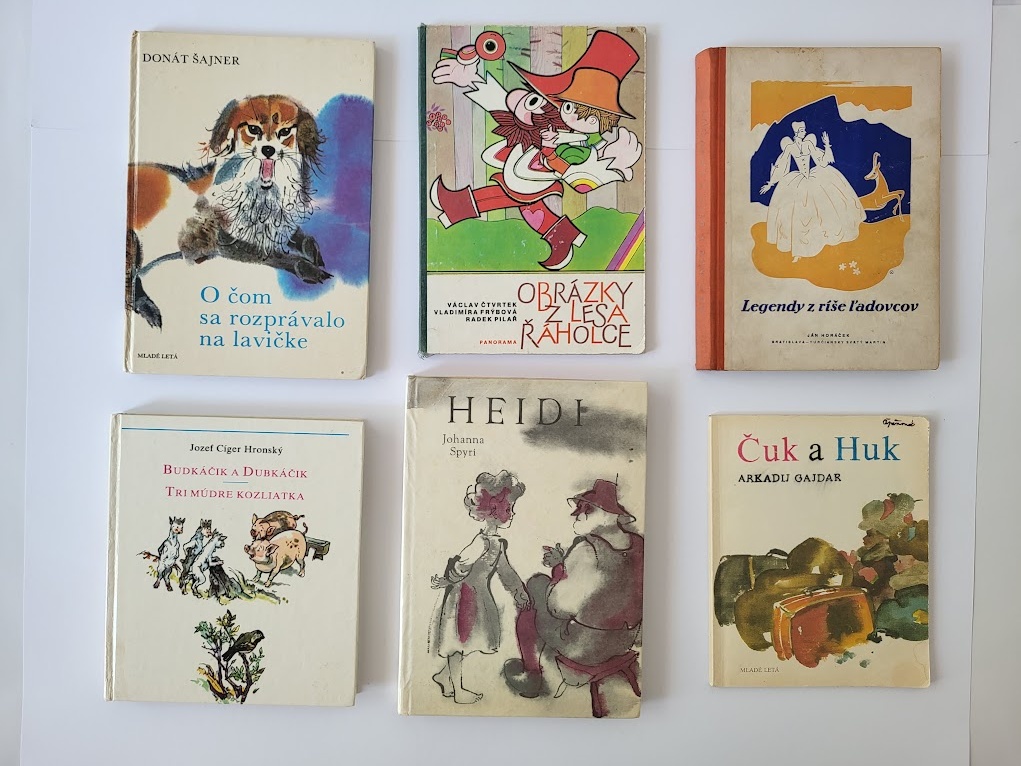 Retro detské knihy - Heidi, Už ho vezú, Budkáčik a Dubkáčik
