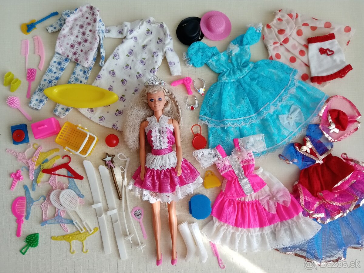 Barbie + šaty + príslušenstvo