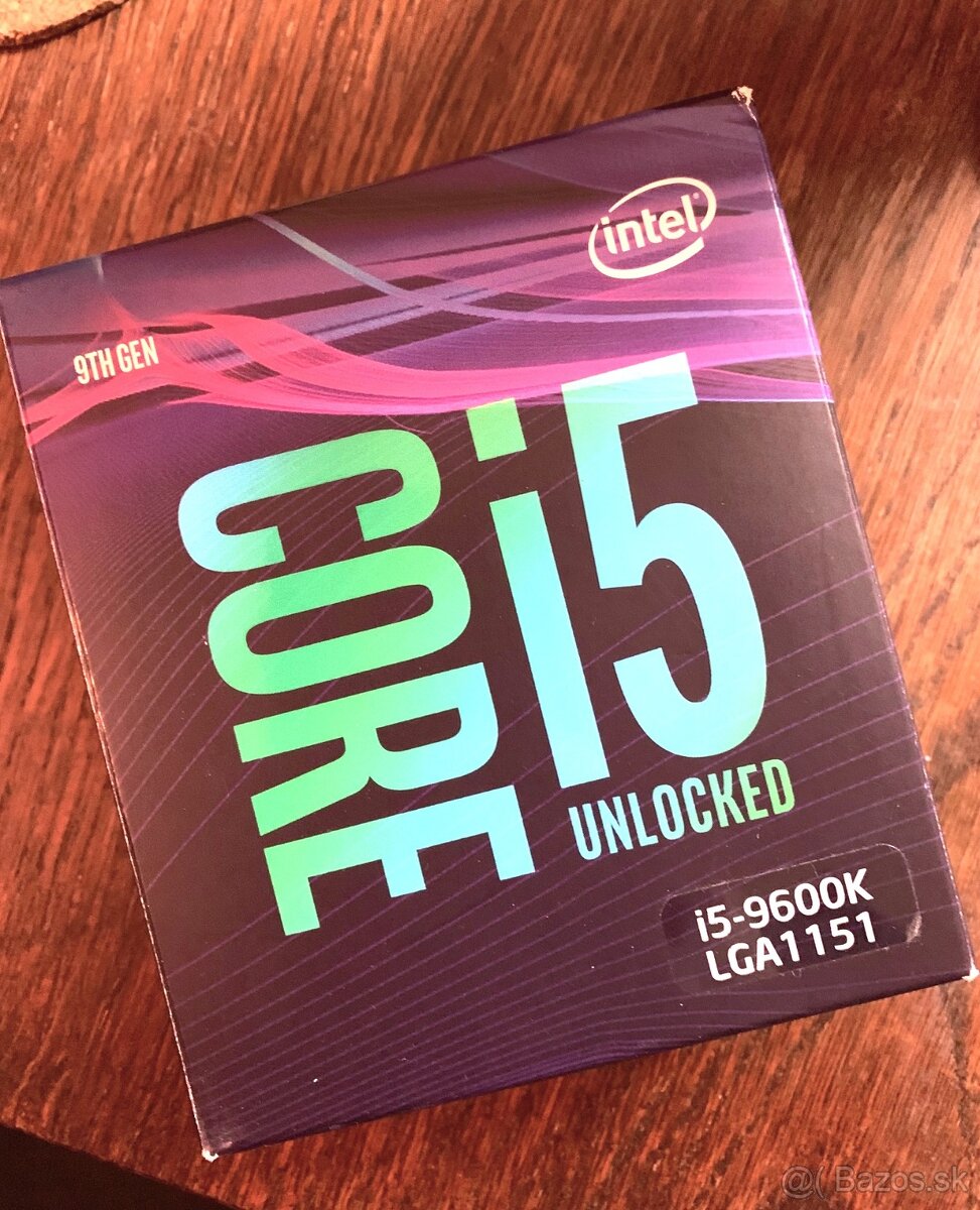 Intel Core i5 9600K 3.7GHz, boost 4.6GHz