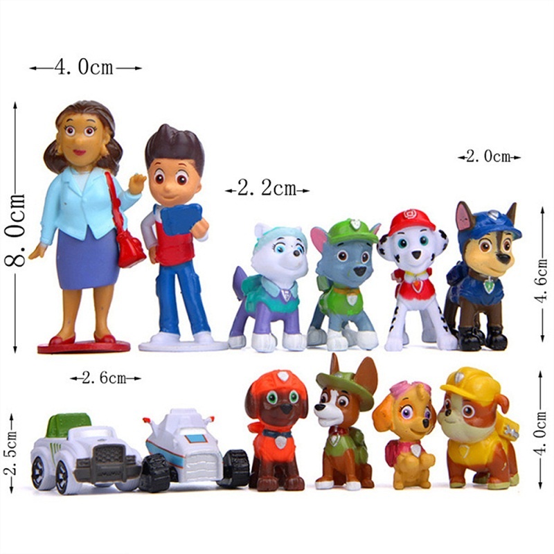 PAW PATROL sada figurok 12 ks