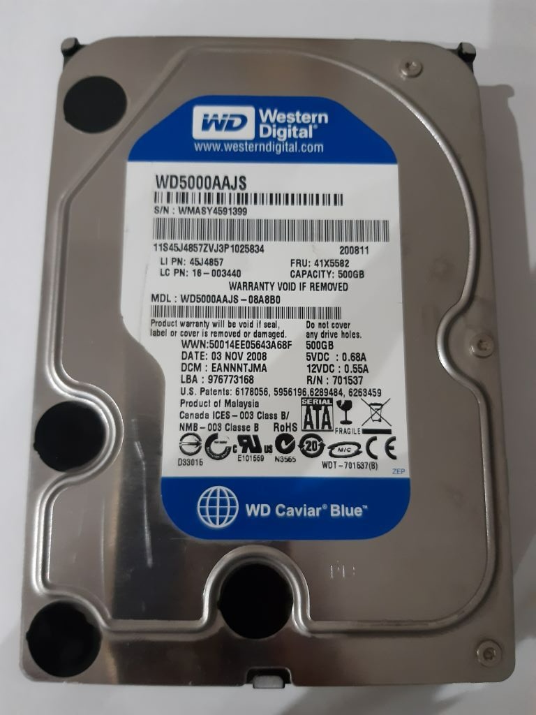 #02 - Disk WD SATA 500GB 3,5" 7200RPM