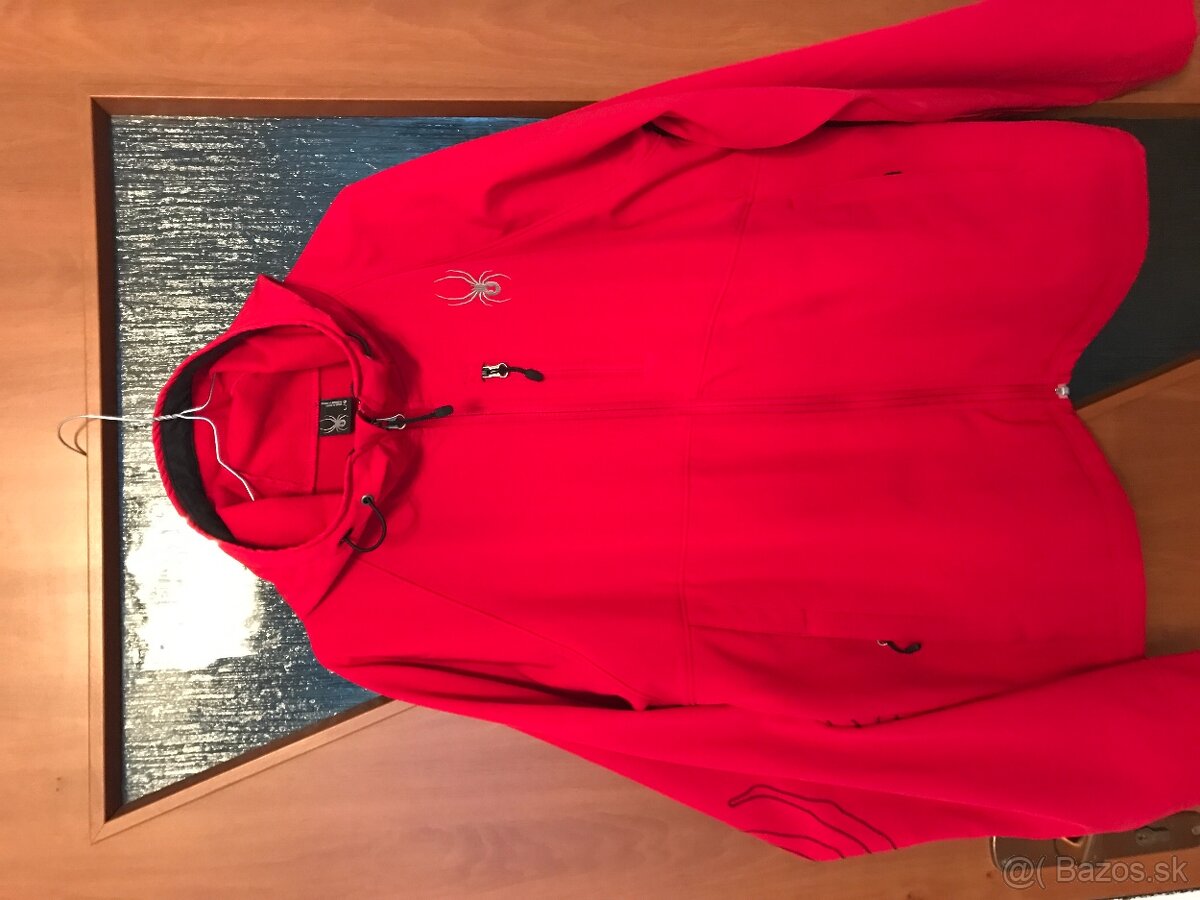 SPYDER originál pánska/ softschelova bunda Red L/XL