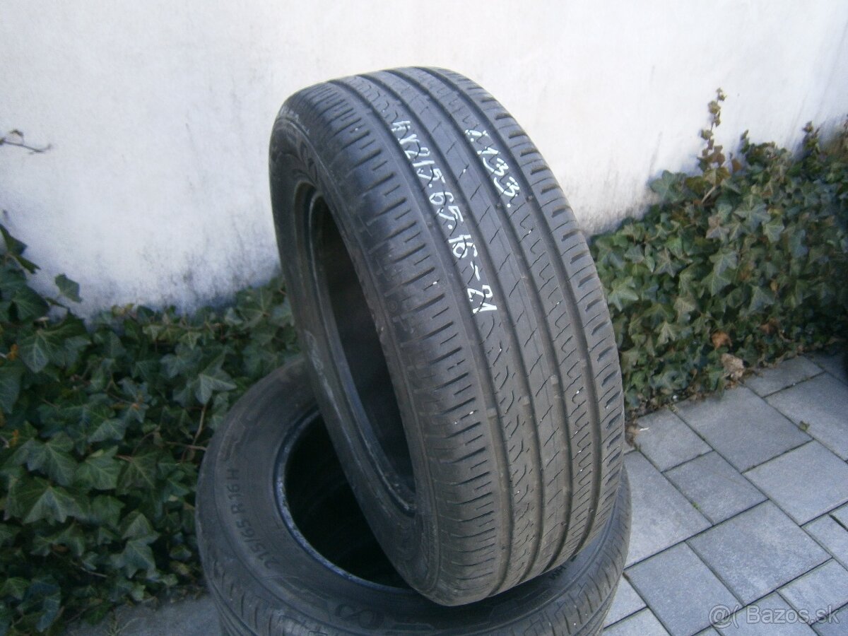 Predám 4x letné pneu BARUM 215/65 R16 98HXL