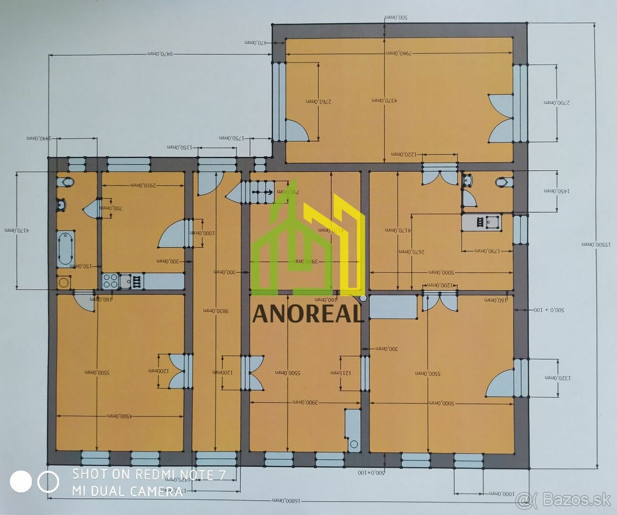 Na predaj 6 iz.rodinný dom, 354 m2, Rajec - centrum