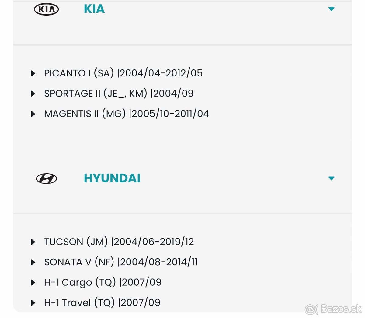 Odpor vnutorneho ventilatora kia, hyundai