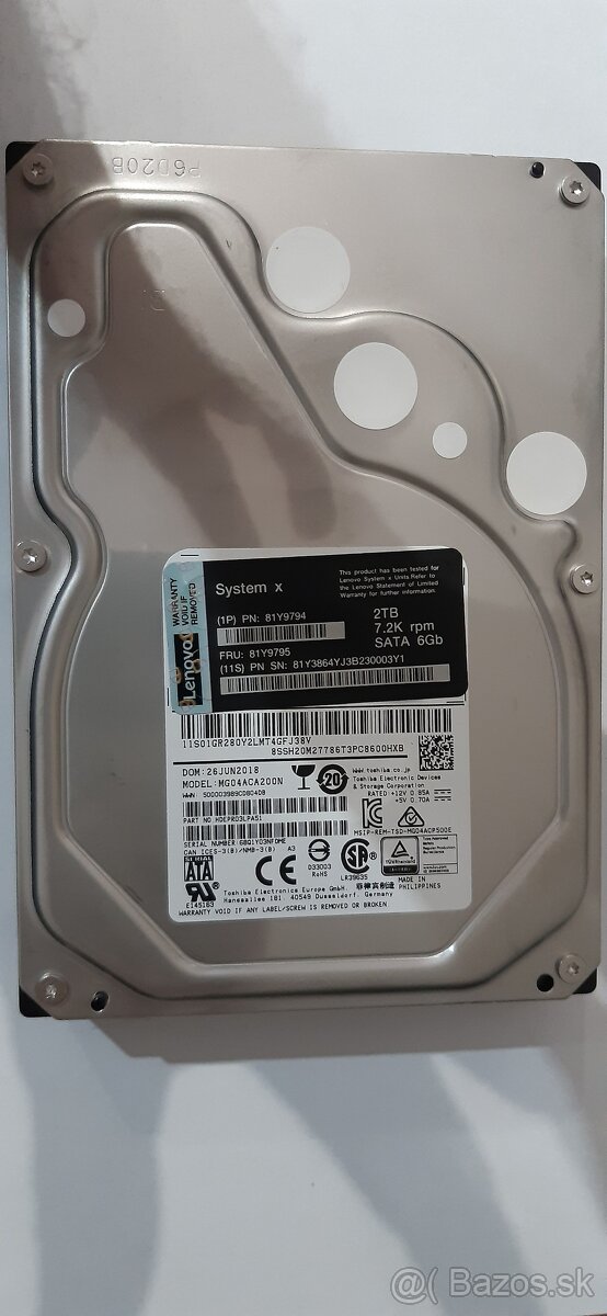 #42 - Disk 2TB Toshiba SATA 7200RPM 3,5"