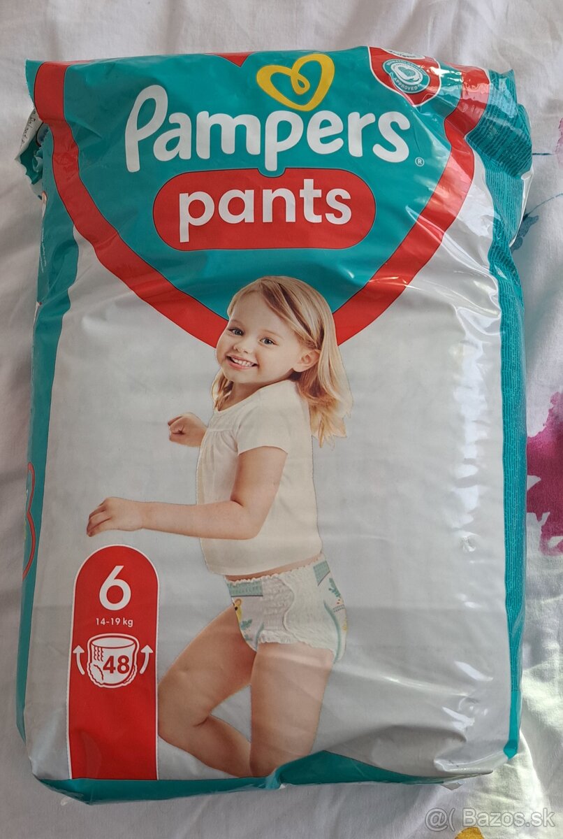 Plienky pampers pants veľkosť 6 cca 35ks