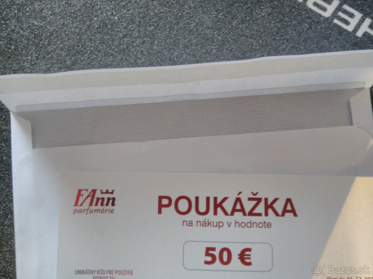 darčeková poukážka Fann 50€