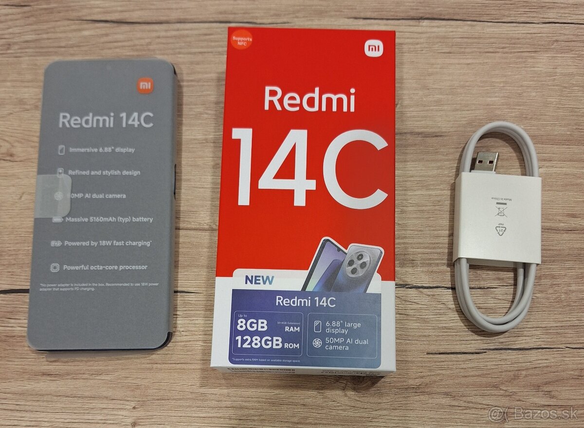 Xiaomi Redmi 14C 4/128GB Starry Blue, nepoužívaný, záruka