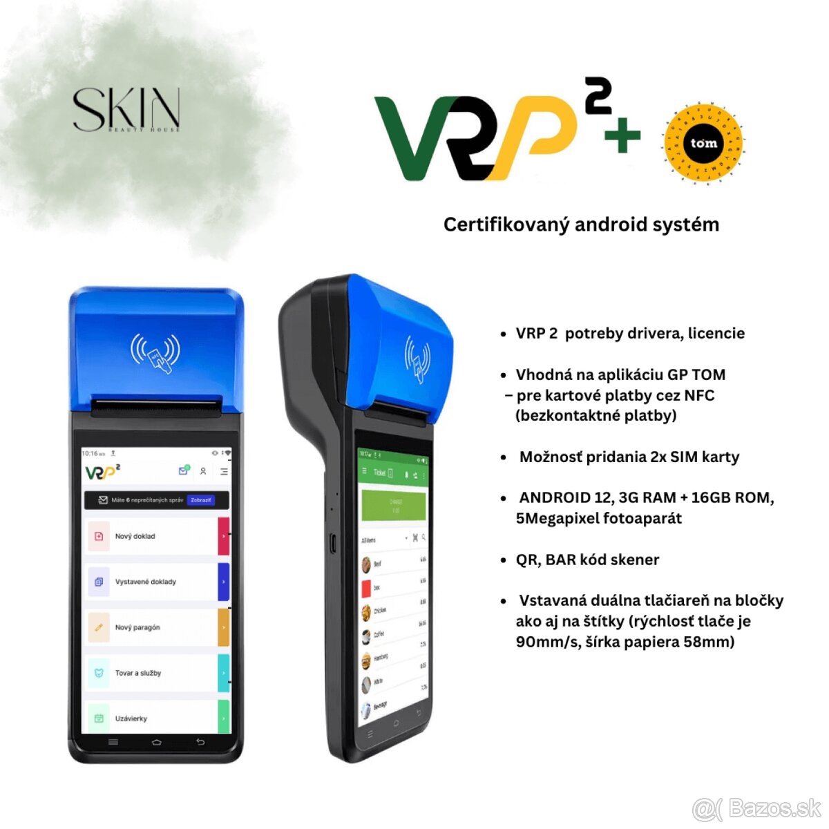 Pos pokladna VRP 2 + GPTom + tlaciaren