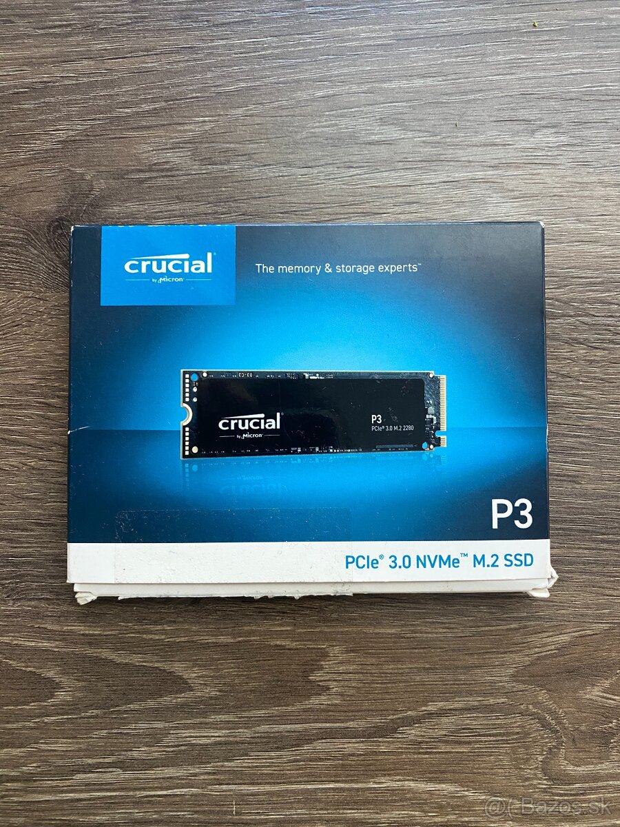 Crucial p3 500gb, NVMe, SSD, M2, nové