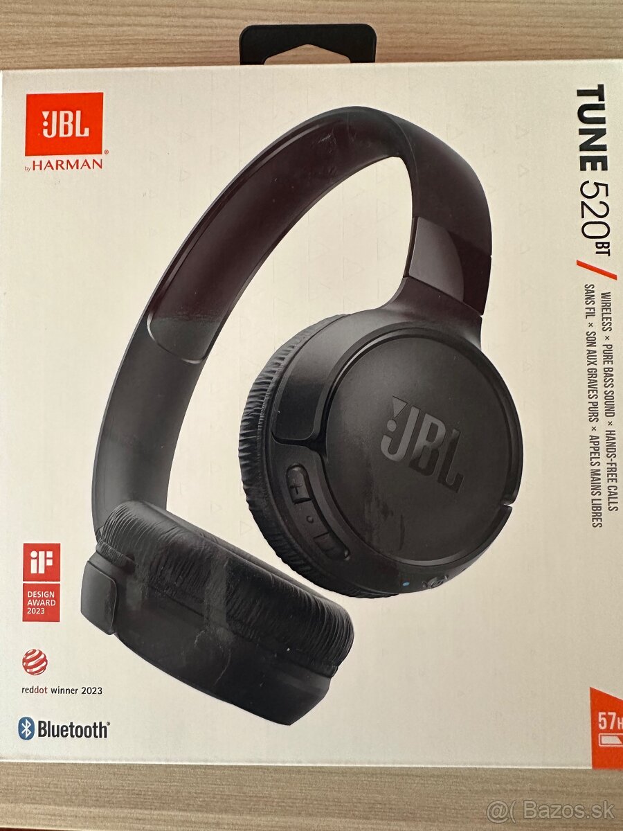 Sluchadla JBL tune 520BT - cierne