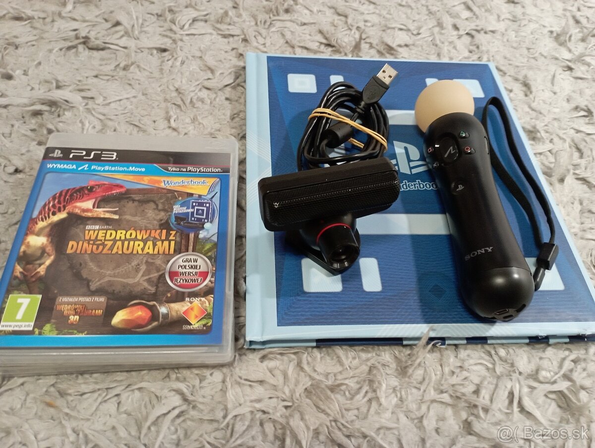 PS MOVE SET s Wonderbook knihou a hrami PS3 CZ dabing