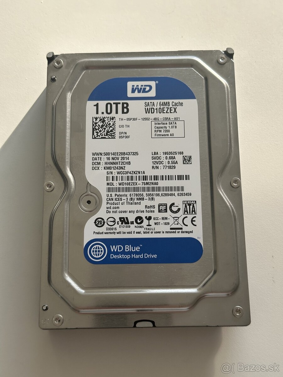 HDD disky 2.5, 3.5 palca 250Gb-1Tb