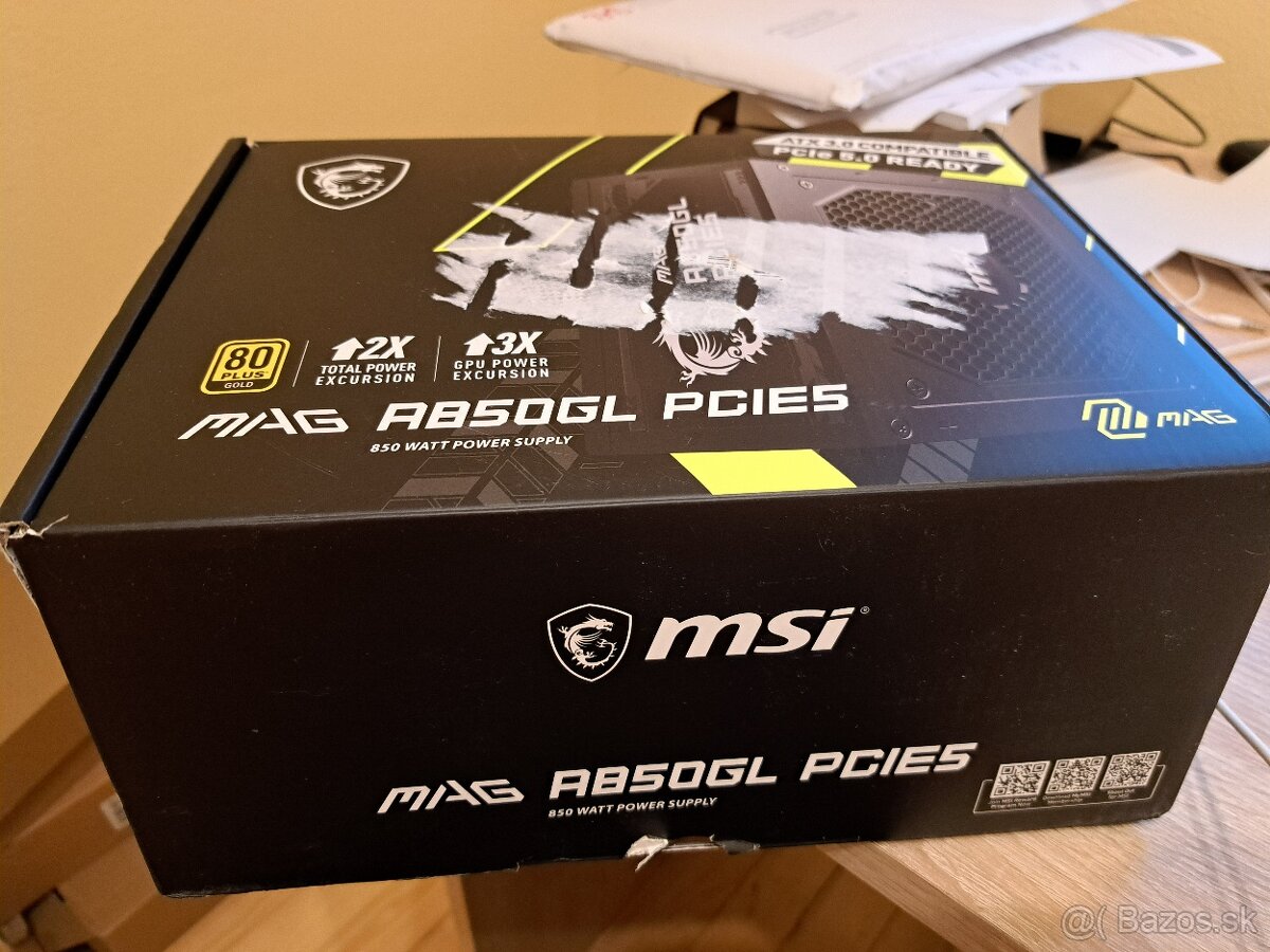 MSI MAG A850GL PCIE5 napájací zdroj 850W