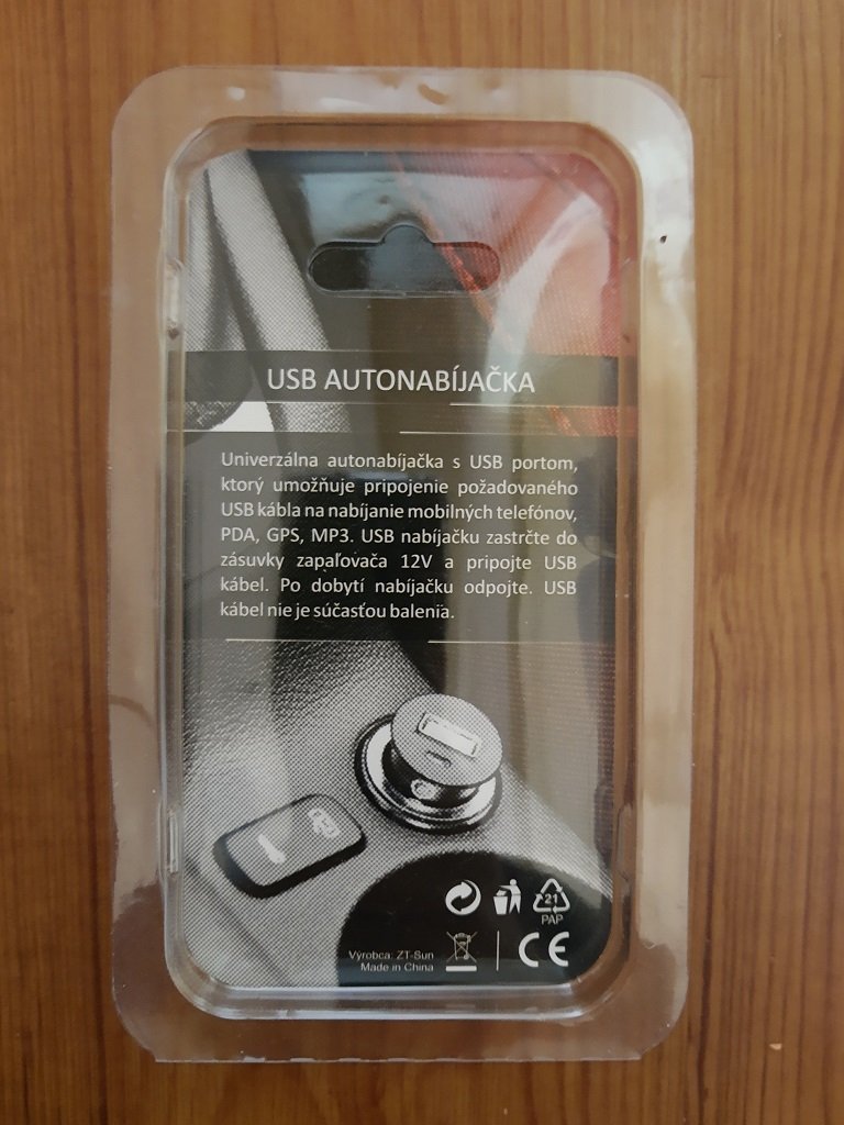 Predám nepoužívanú USB autonabíjačku