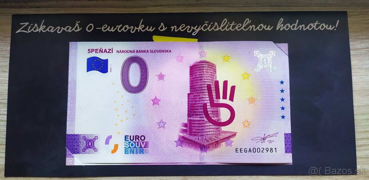 0€ / 0 euro / 0 eurová bankovka 5PEŇAZÍ