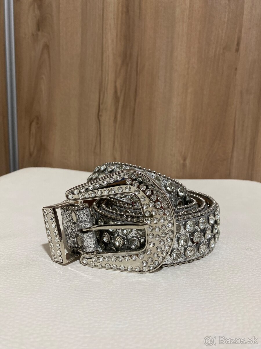 Y2k rhinestone belt opasok s kamienkami