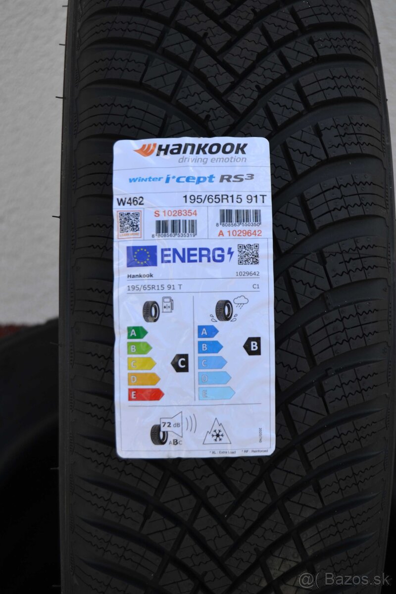 4ks NOVÉ zimné 195/65 R15 HANKOOK WINTER, DOT2024