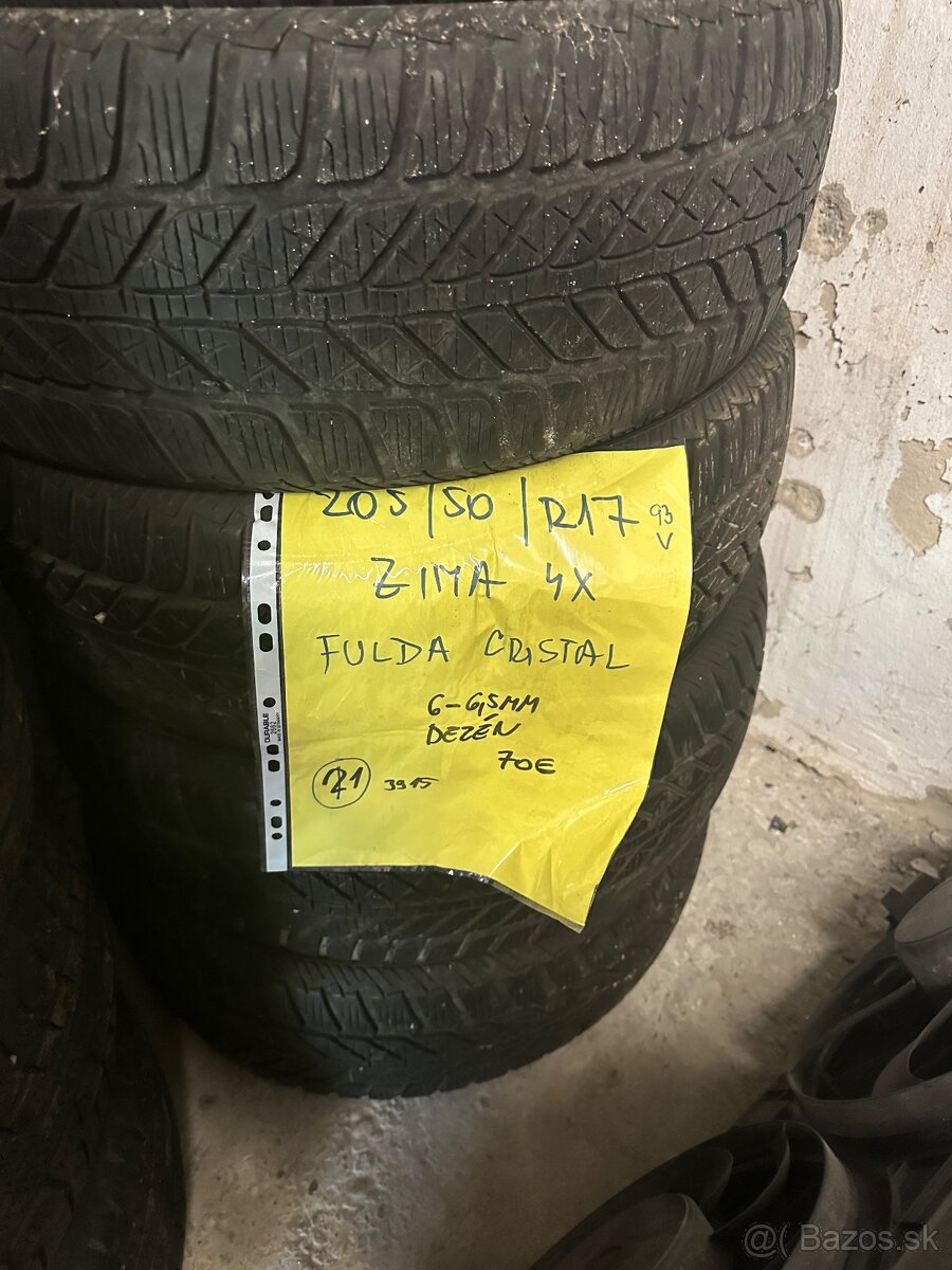 Zimné Pneu 4ks fulda crystal 205/50 r17