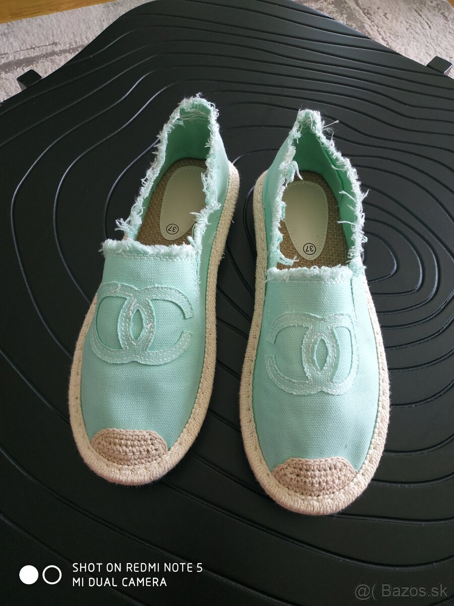 Mentolové espadrilky - 37