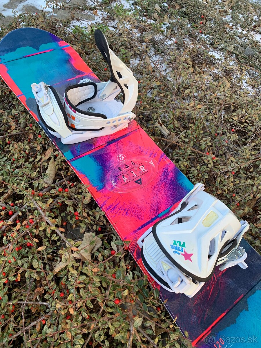 Snowboard 120cm s viazaním.