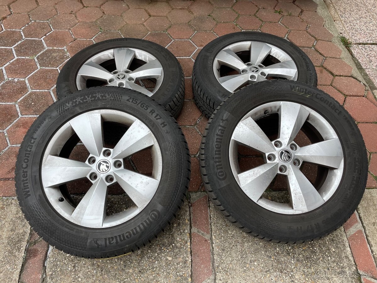 215/65 R17 originál ŠKODA zimná sada Continental