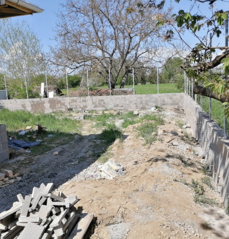 Oporny mur, betonazne prace, plot