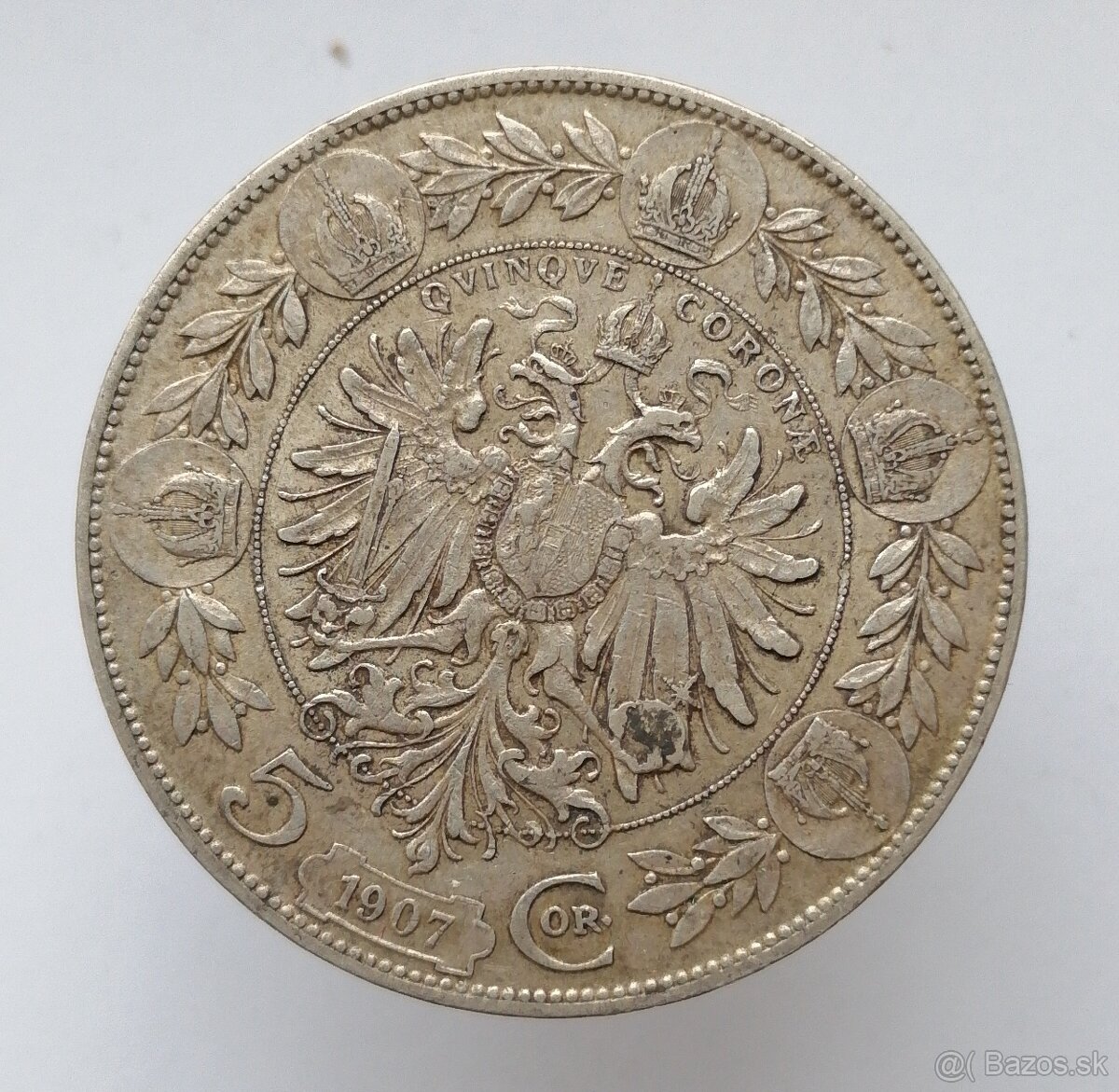 5 Koruna František Jozef I., 1907 bz