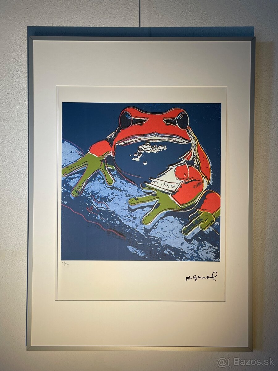 Andy Warhol " Tree Frog" Limitovaná edícia_Certifikát